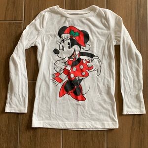 Girls Minnie Mouse Christmas Long Sleeve